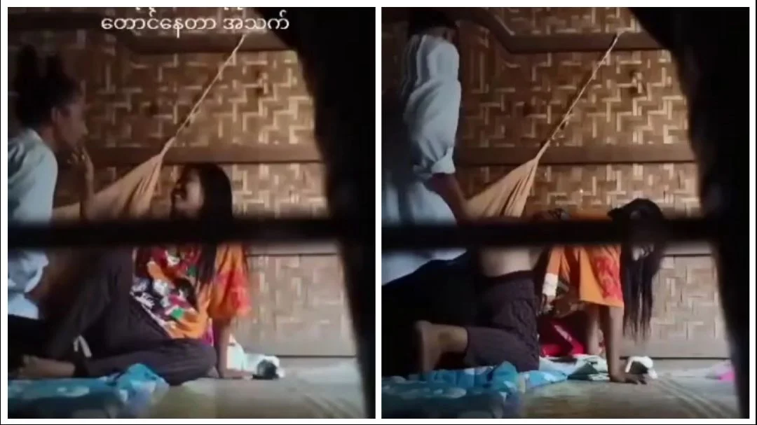 ဘဲကိုခိုးကျွေးတဲ့ မေခလာပုံ့ပုံ့ – Couple Having Doggy Sex Without Family Members Knowing